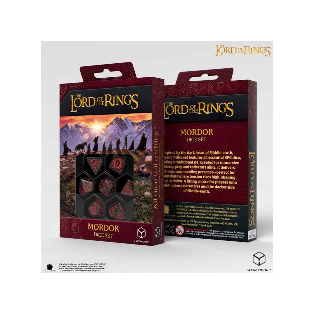 Q-Workshop – The Lord of the Rings: Mordor Dice Set (7 Stück)