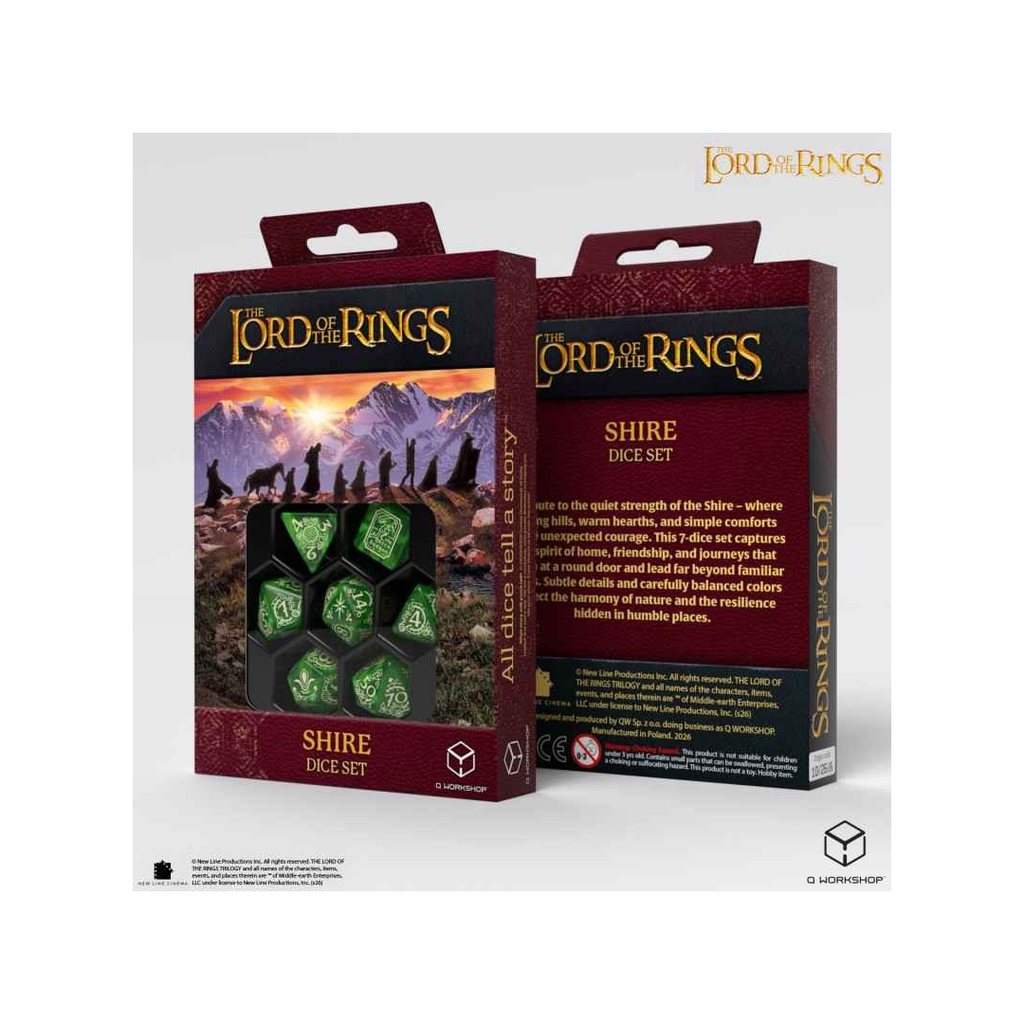 Q-Workshop – The Lord of the Rings: Shire Dice Set (7 Stück)