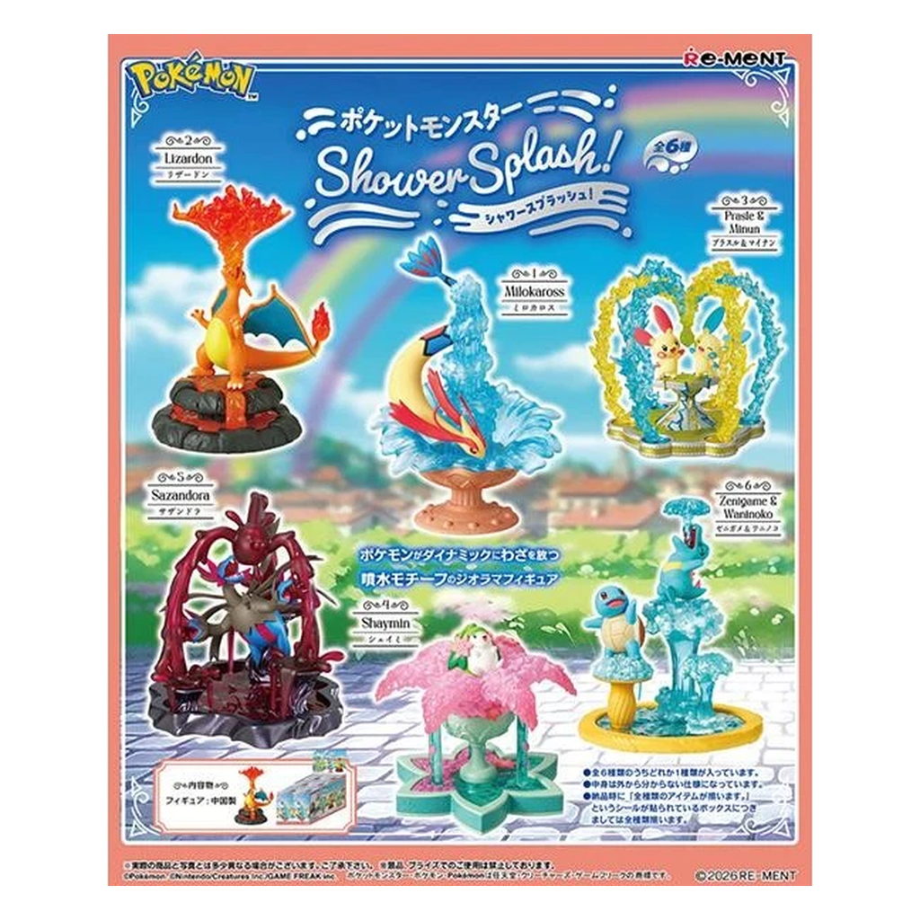 Re-Ment Pokemon Shower Splash! alle 6 Motive