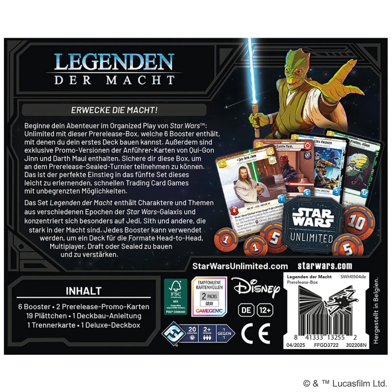 Star Wars: Unlimited – Legenden der Macht Pre-Release Kit (Deutsch)