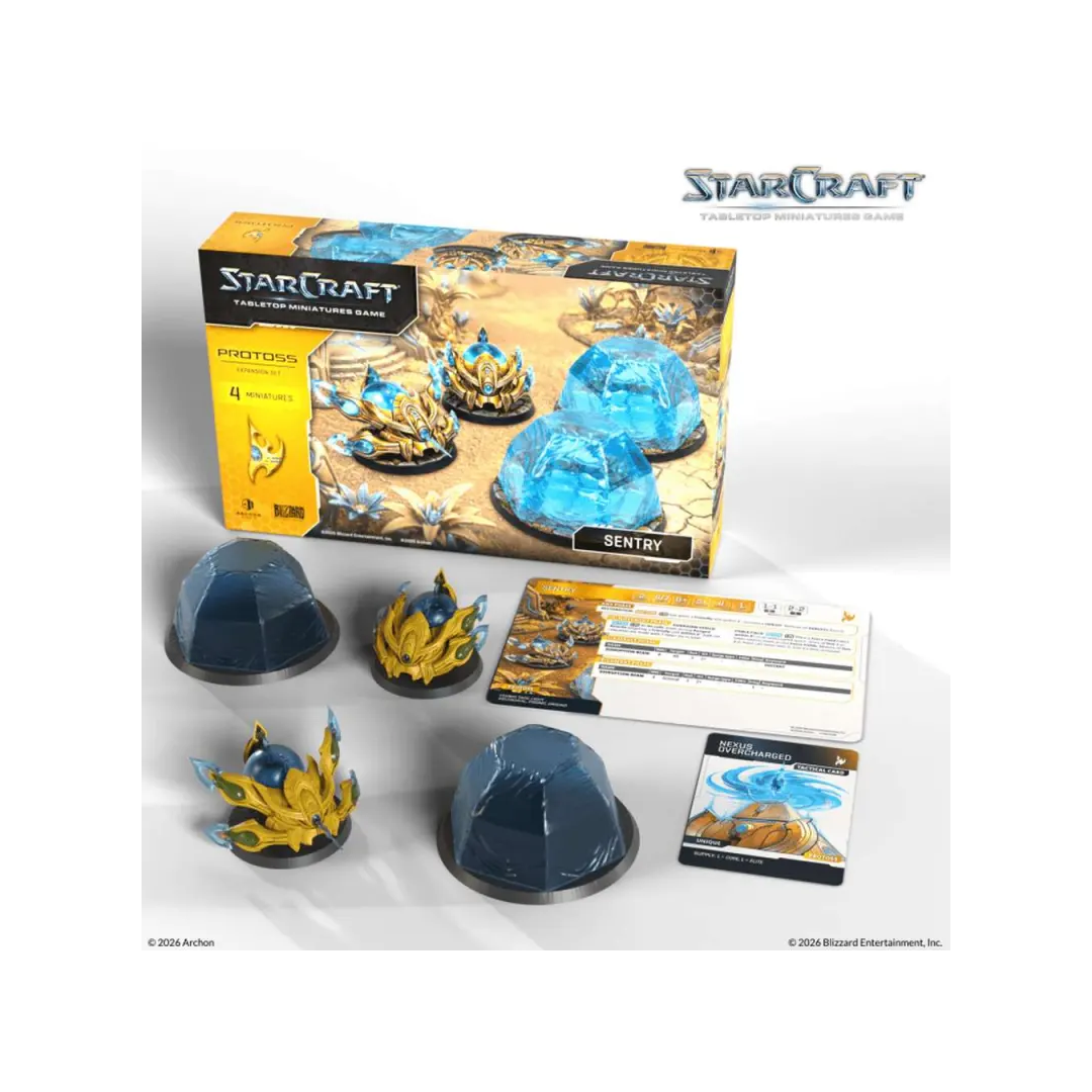 StarCraft TMG Protoss Sentry Inhalt mit Box