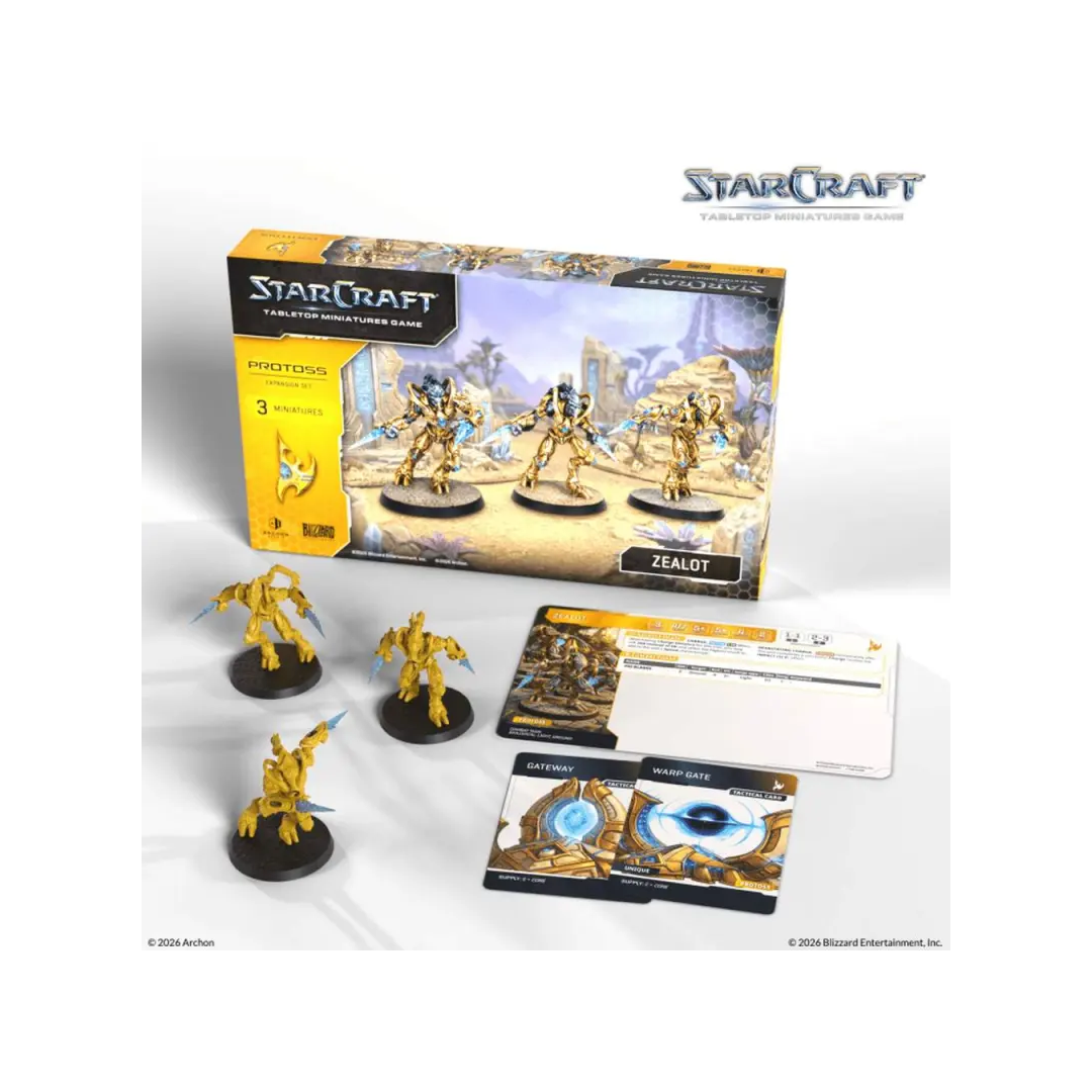 StarCraft TMG Protoss Zealot Inhalt mit Box