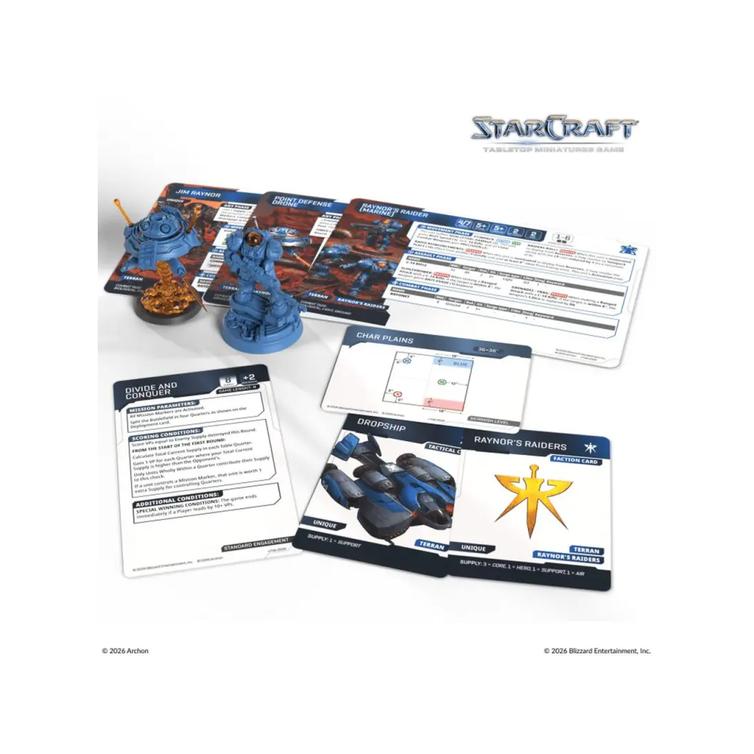 StarCraft TMG Jim Raynor und Point Defense Drone Miniaturen
