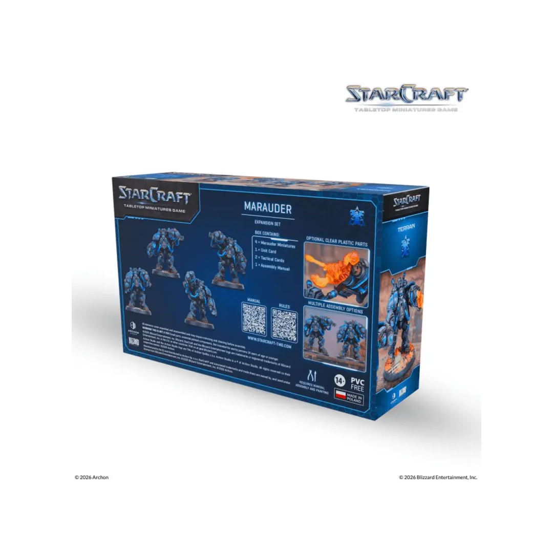 StarCraft TMG Terran Marauder Expansion Set Rückseite