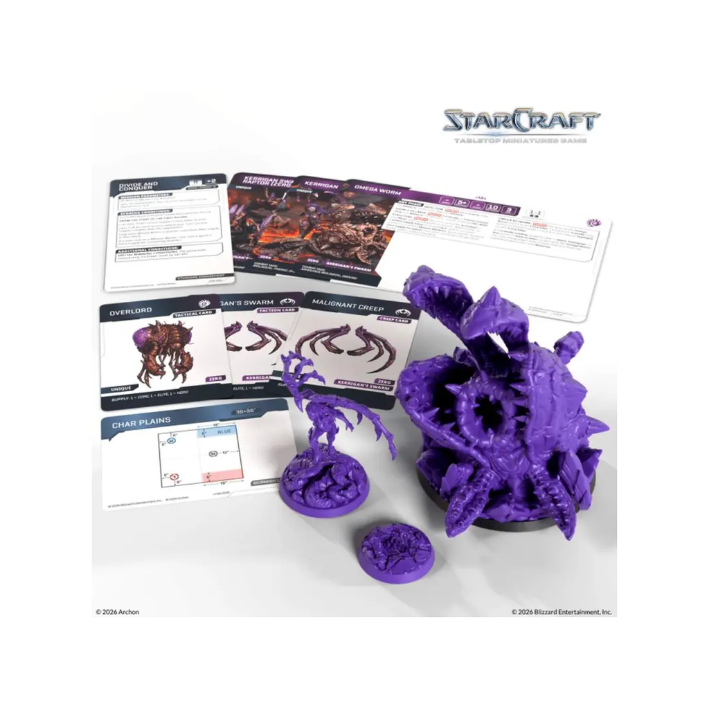 StarCraft TMG Kerrigan und Omega Worm Miniaturen