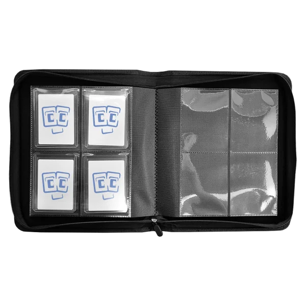 TCG Guru – 4er Toploader Zippered Pocket Binder Xenon – Schwarz