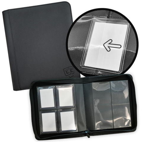 TCG Guru – 4er Toploader Zippered Pocket Binder Xenon – Schwarz
