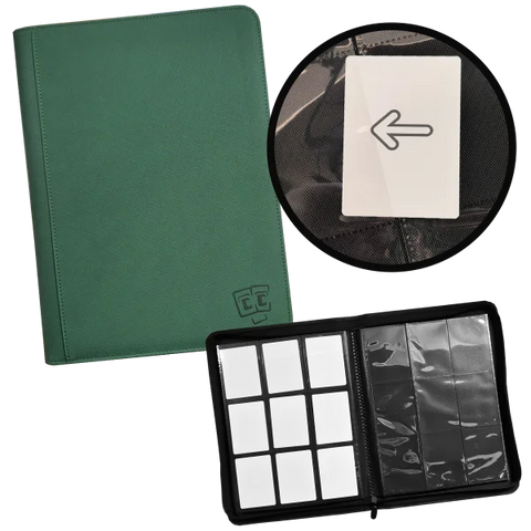 TCG Guru – 9er Pocket Binder Grün (Ordner mit Reissverschluss)