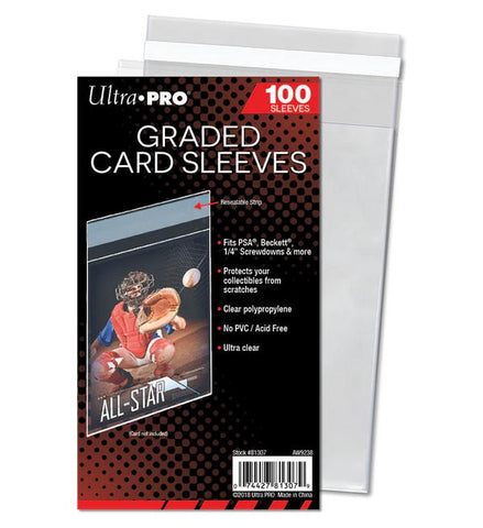 Ultra Pro Graded Card Sleeves Resealable for PSA (100 Sleeves)