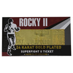 Rocky II Apollo Creed 24K Gold Plated Limited Edition Fight Ticket