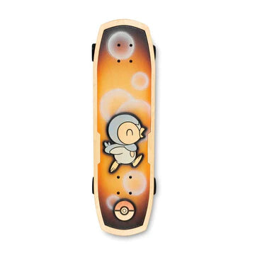Original Pokemon Center x Bear Walker Hand geschnitzt Piplup Plinfa Tiplouf Skateboard LIMITIERT