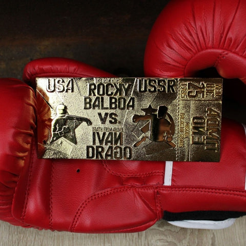 Rocky IV Ivan Drago 24K Gold Plated Limited Edition Fight Ticket