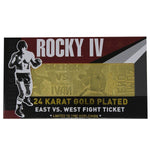 Rocky IV Ivan Drago 24K Gold Plated Limited Edition Fight Ticket